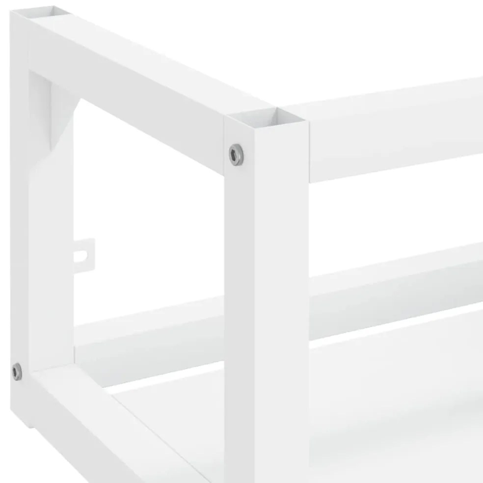 vidaXL Έπιπλο Μπάνιου Επιτοίχιο Λευκό 40 x 38 x 31 εκ. Σιδερένιο