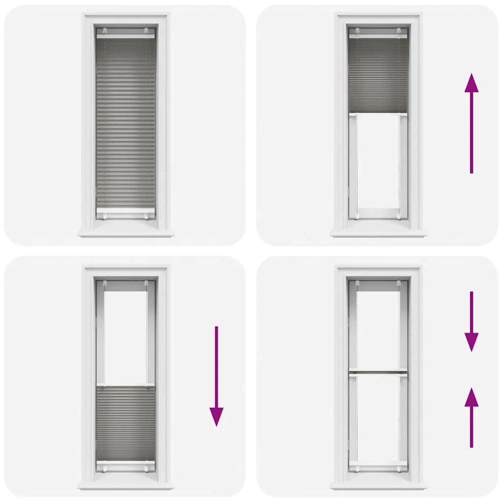 vidaXL Πλισέ περσίδα Ανθρακί 50x100 cm Πλάτος υφάσματος 49,4 cm