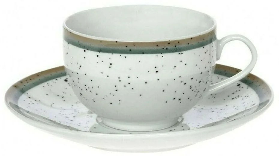 Φλυτζάνι Τσαγιού Με Πιατάκι Suomi 25.175.16 250ml White-Multi Cryspo Trio Porcelain