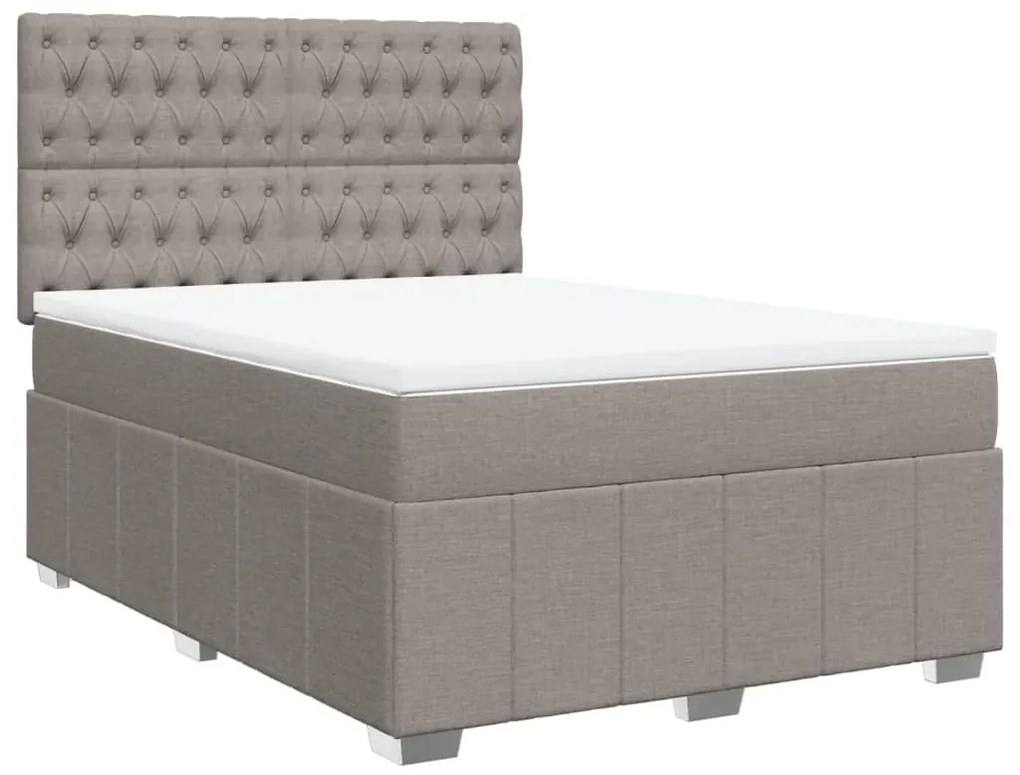 ΚΡΕΒΑΤΙ BOXSPRING ΜΕ ΣΤΡΩΜΑ TAUPE 140X200 ΕΚ. ΥΦΑΣΜΑΤΙΝΟ 3291702