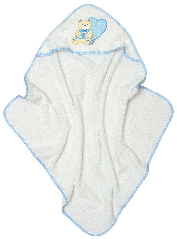 Κάπα κεντητή Heart Blue 75x75