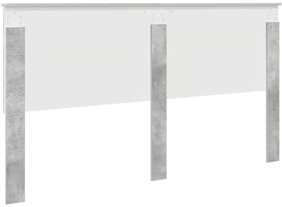 vidaXL Κεφαλάρι με κεφαλάρι Σκυρόδεμα Γκρι 180 cm Επεξεργασμένο ξύλο