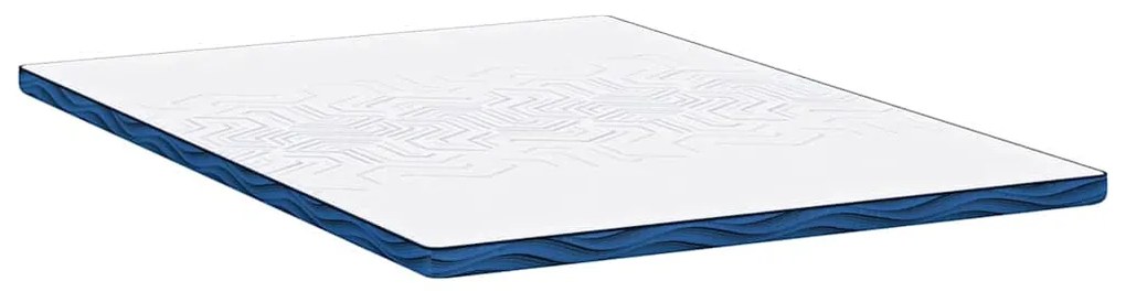 vidaXL Στρώμα επικάλυψης Λευκό 140 x 190 x 6 εκ Υφασμα Jacquard