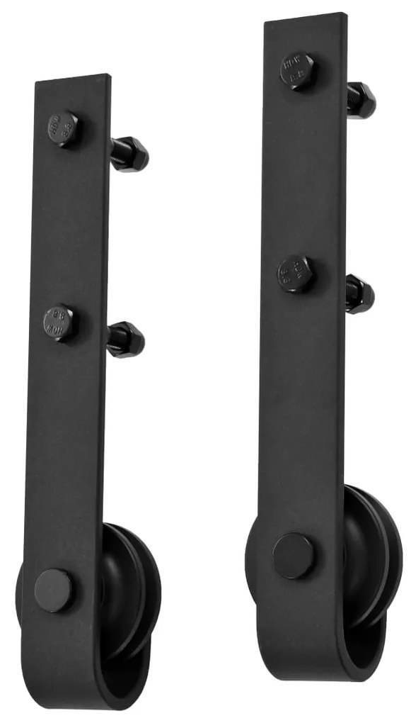 vidaXL Μηχανισμός Συρόμενης Μεσόπορτας Μαύρος SKIEN 183 εκ. Ατσάλινος