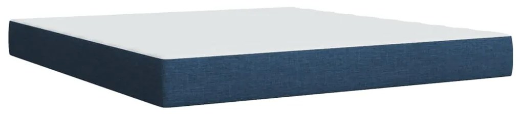 Κρεβάτι Boxspring με Στρώμα Μπλε 180x200 εκ. Υφασμάτινο 3289841