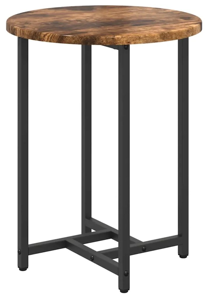 vidaXL Σετ βοηθητικά τραπεζάκια 2 pcs Καπνιστή βελανιδιά και Μαύρο