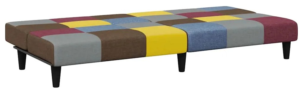 vidaXL Καναπές Κρεβάτι Διθέσιος με Υποπόδιο Patchwork Υφασμάτινος