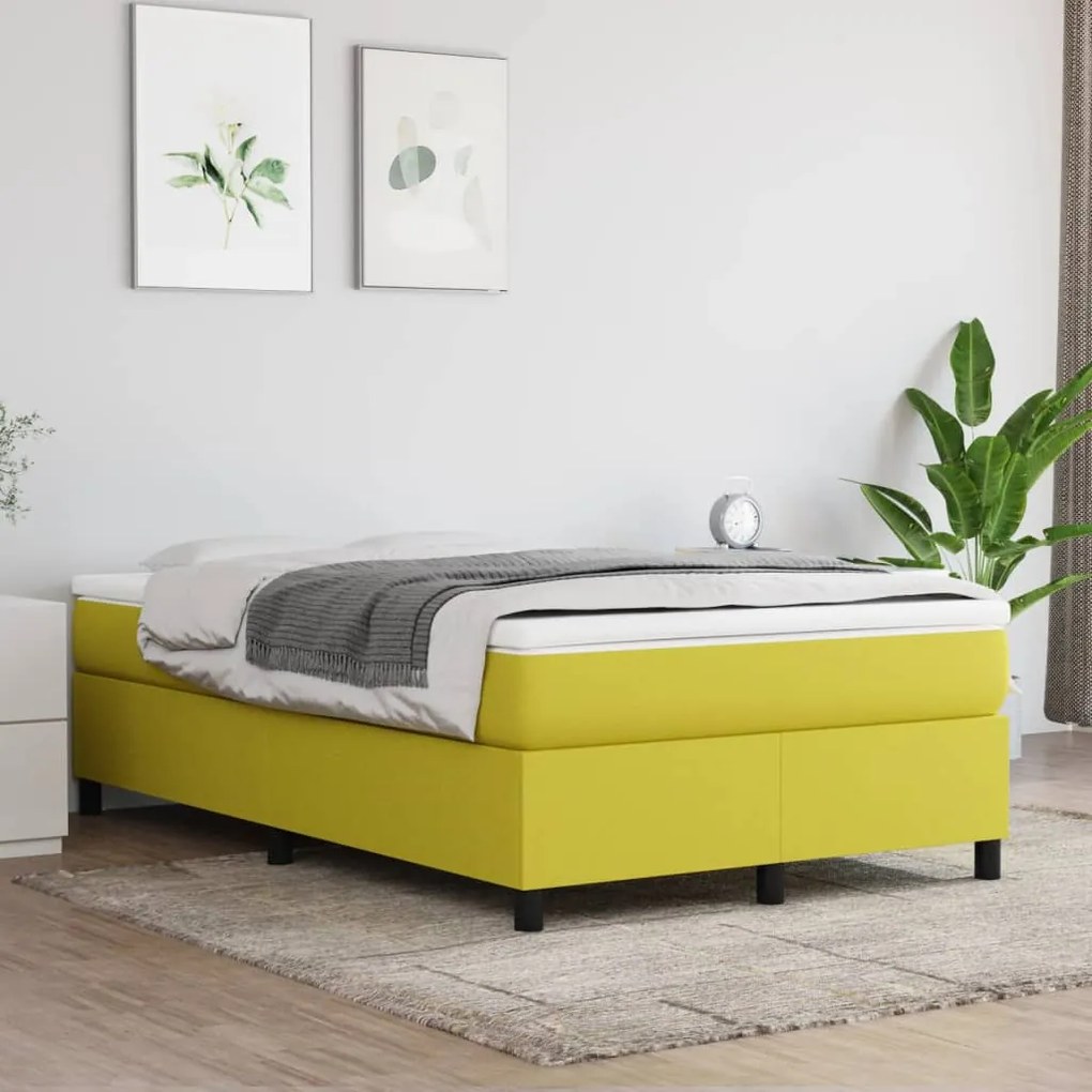 vidaXL Πλαίσιο Κρεβατιού Boxspring Πράσινο 120x200 εκ. Υφασμάτινο