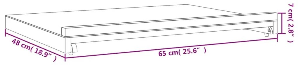 Καβαλέτο Επιτραπέζιο 65 x 48 x 7 εκ. από Μασίφ Ξύλο Οξιάς