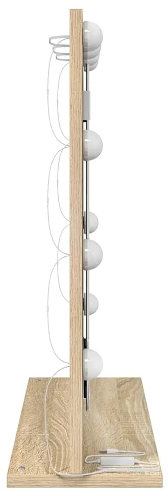vidaXL Καθρέφτης τουαλέτας με καθρέφτη Δρύς Sonoma 60 x 55 x 18 εκ.