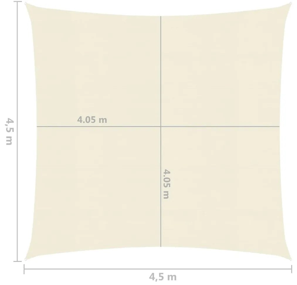 Πανί Σκίασης Κρεμ 4,5 x 4,5 μ. από HDPE 160 γρ./μ² - Κρεμ