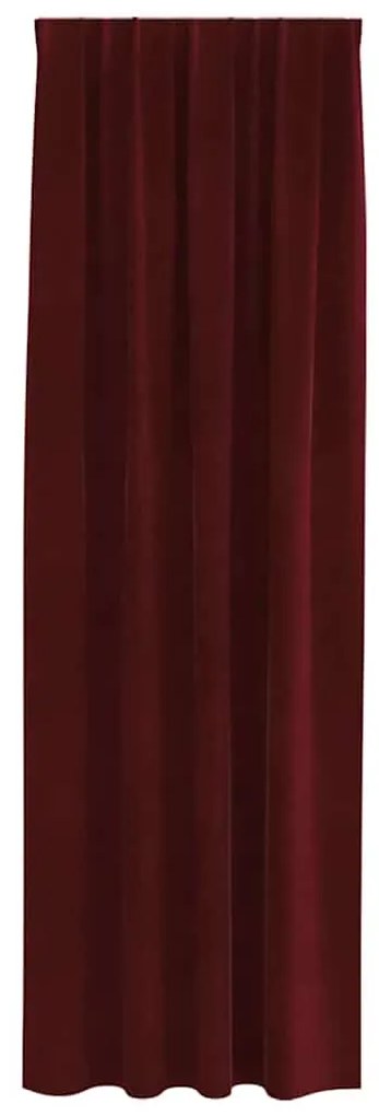 vidaXL Κουρτίνες με κουρτίνες 2 pcs Μπορντό 140 x 245 cm Βελούδο