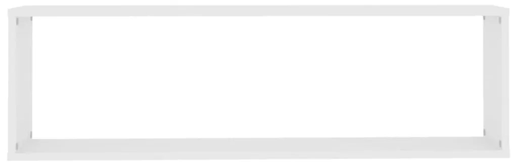 vidaXL Ράφια Κύβοι Τοίχου 2 τεμ. Λευκά 100 x 15 x 30 εκ. Επεξ. Ξύλο