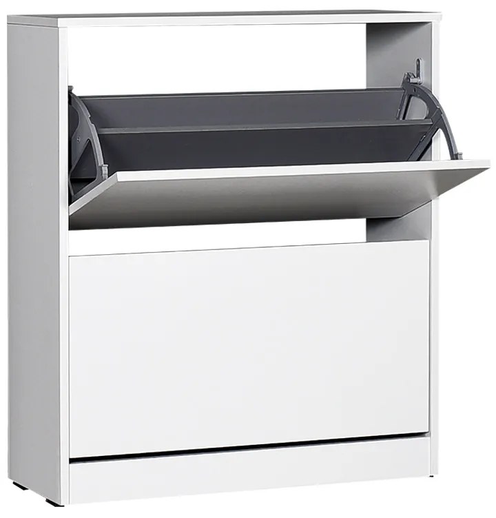 Παπουτσοθήκη Flat Megapap 12 ζεύγων σε χρώμα λευκό 73x26x84εκ. GP009-0128