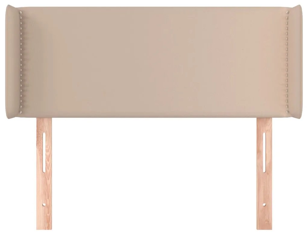 vidaXL Κεφαλάρι με Πτερύγια Καπουτσίνο 83x16x78/88 εκ. Συνθετικό Δέρμα