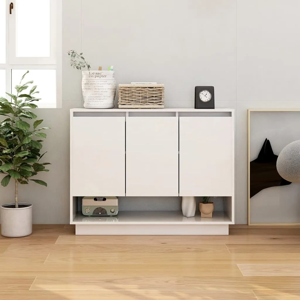 vidaXL Συρταριέρα Λευκή 97x31x75 εκ. από Επεξεργασμένο Ξύλο