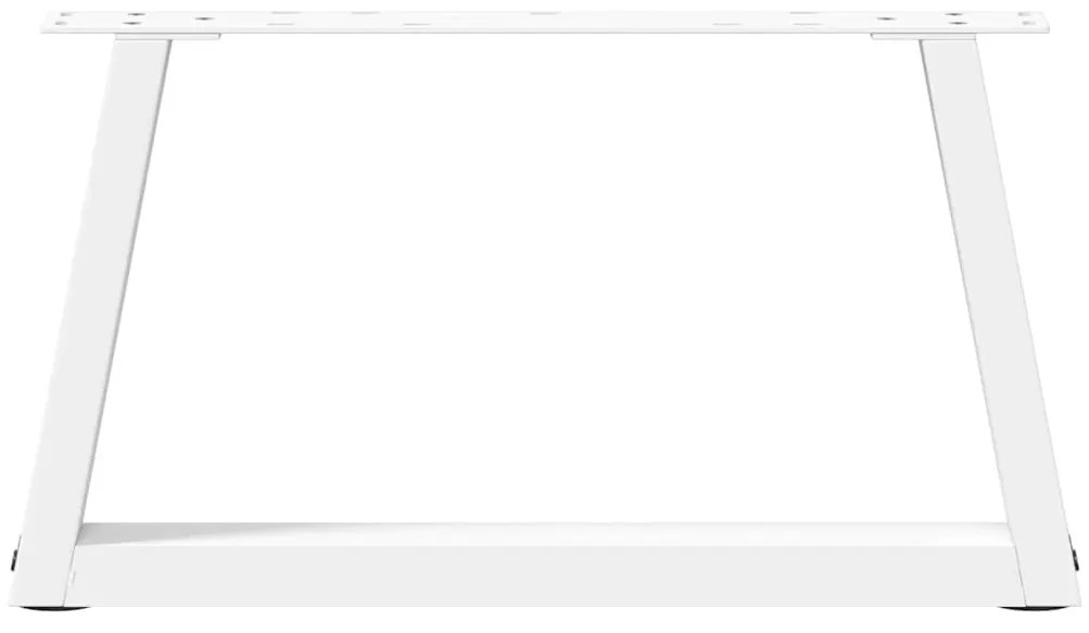 vidaXL Πόδια Τραπεζιού Σαλονιού Σχήματος V 2 τεμ. Λευκά 50x(30-31,3) εκ. Ατσάλι