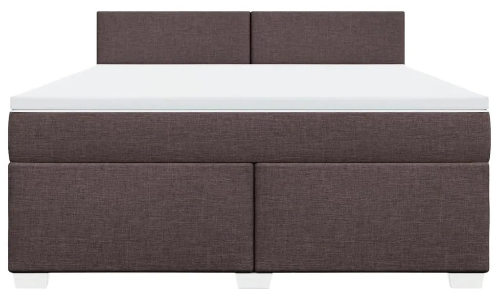 ΚΡΕΒΑΤΙ BOXSPRING ΜΕ ΣΤΡΩΜΑ ΣΚΟΥΡΟ ΚΑΦΕ 180X200 ΕΚ ΥΦΑΣΜΑΤΙΝΟ 3288263