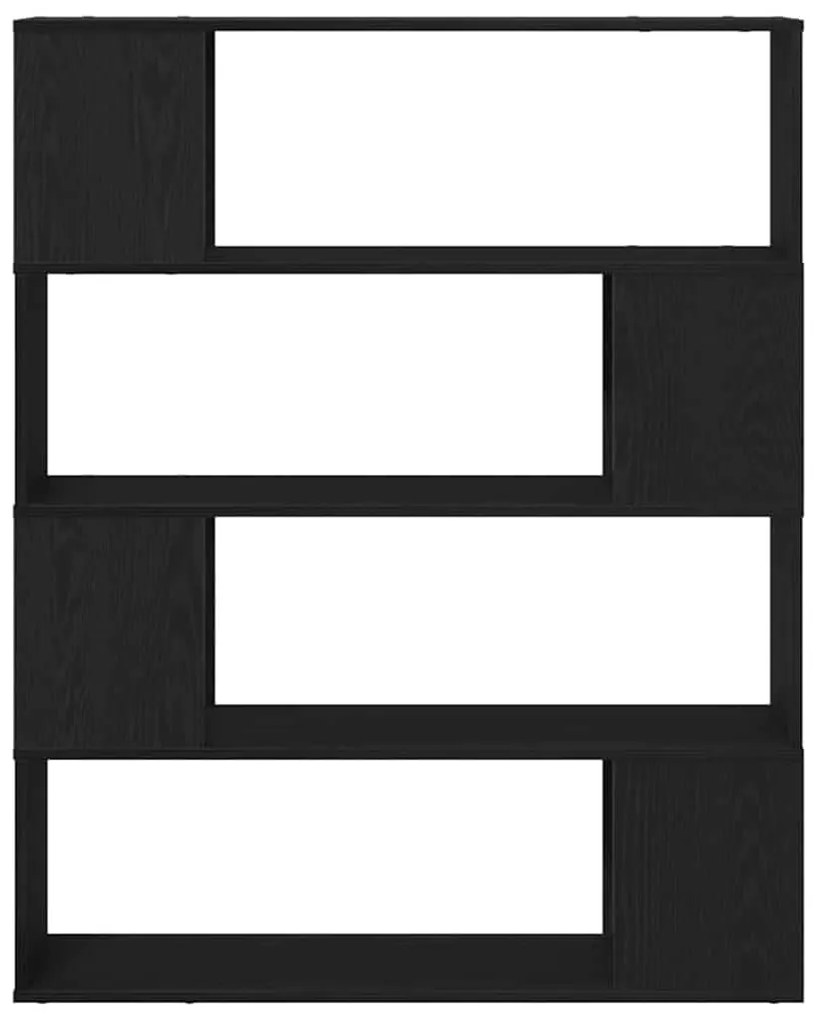 vidaXL Σετ επίπλου τηλεόρασης Επιτοίχιο Μαύρη Οξυά 100 x 24 x 124,5 εκ