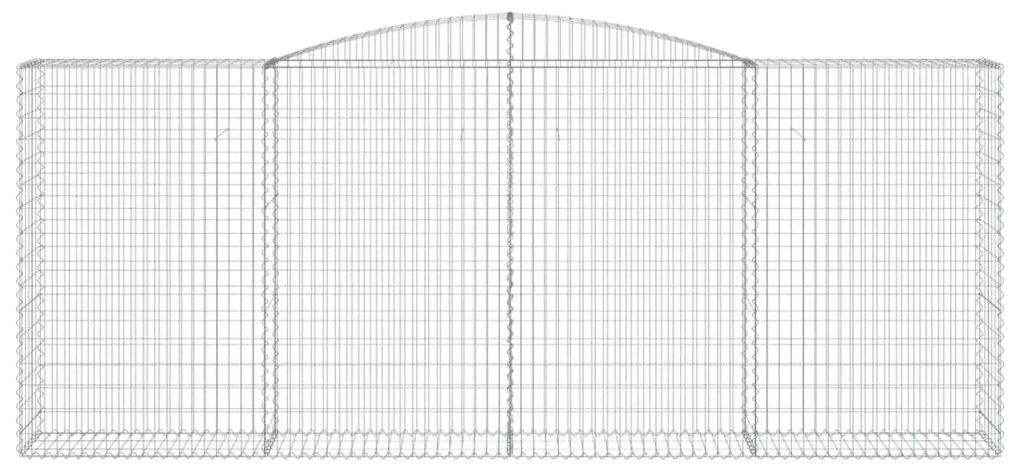 vidaXL Συρματοκιβώτια Τοξωτά 15 τεμ. 400x50x160/180 εκ. Γαλβαν. Ατσάλι