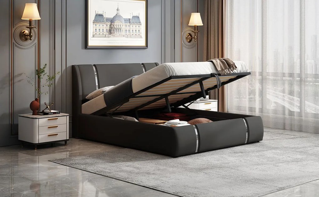 Επενδυμένο κρεβάτι Aelina-Mauro