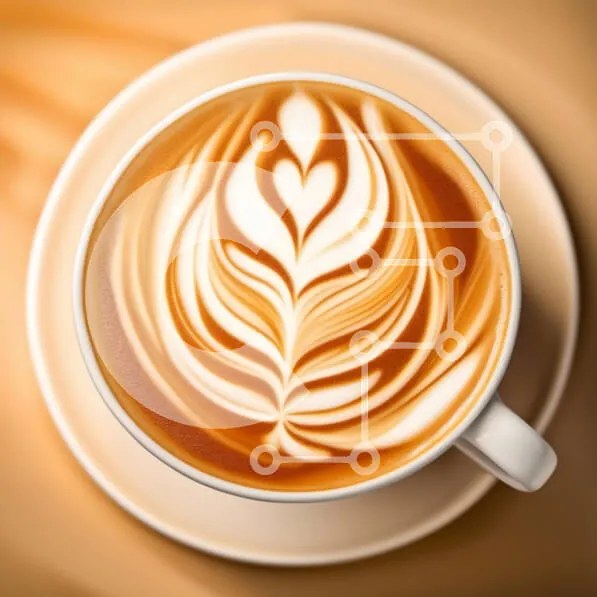 Σετ των 2 Intra Συλλεκτικό Ξύλινο Παζλ Plywood  4mm - Κομψό λευκό φλιτζάνι καφέ με Leaf Latte Art Design Σε Ξύλινο Κουτί - Διαστάσεις: 10x10 cm – 25 κομμάτια