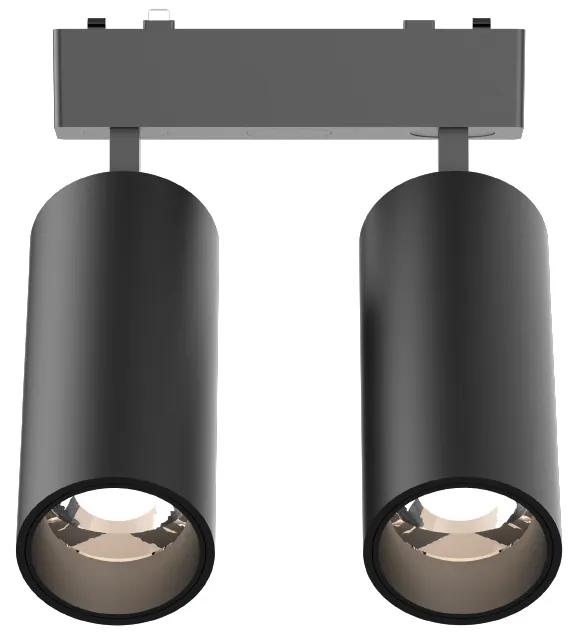 Φωτιστικό LED 2x9W 3CCT για Ultra-Thin μαγνητική ράγα σε μαύρη απόχρωση D:16cmX4,4cm (T05205-BL)