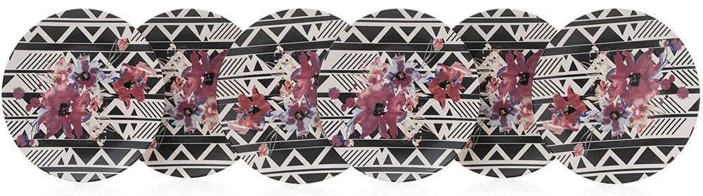 Πιάτο Ρηχό (Σετ 6Τμχ) 275KRM1282 Φ25cm Multi Hermia Ceramic