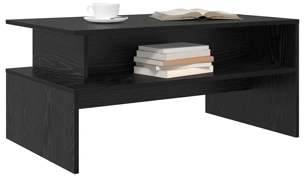 vidaXL Τραπεζάκι σαλονιού Μαύρη δρυς 90 x 55 x 42.5 εκ