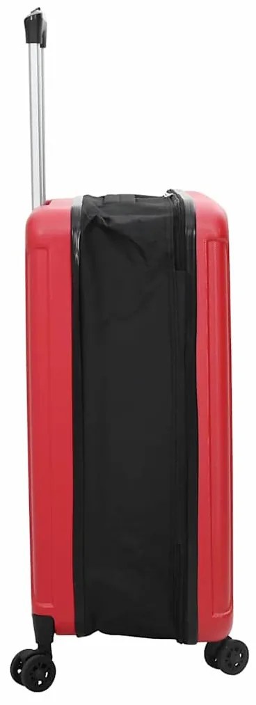 vidaXL Βαλίτσα με κλειδαριά Κόκκινο 43 x 27 x 66 εκ. ΑΒΣ Πλαστικό