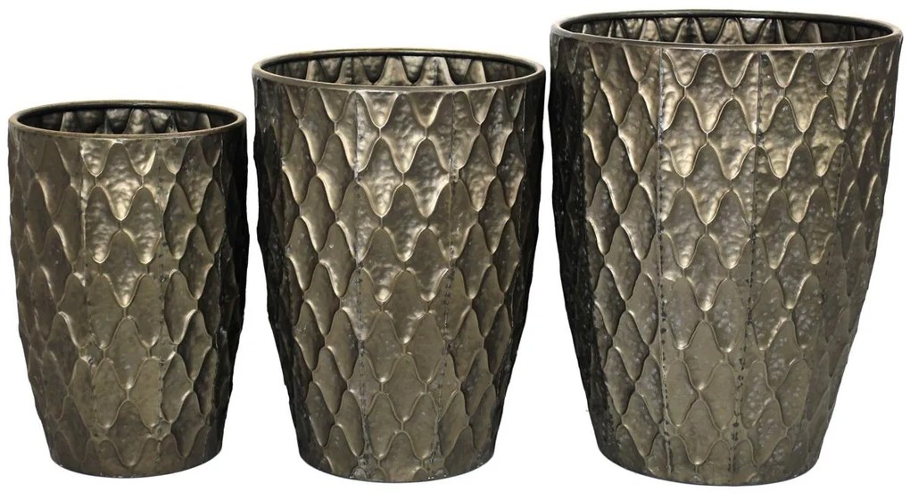 Κασπώ ArteLibre Μπρονζέ Μέταλλο 38.5x38.5x49.5cm Σετ 3Τμχ-05152317