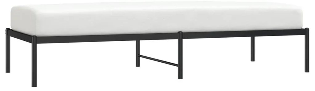 vidaXL Πλαίσιο Κρεβατιού Μαύρο 75 x 190 εκ. Μεταλλικό