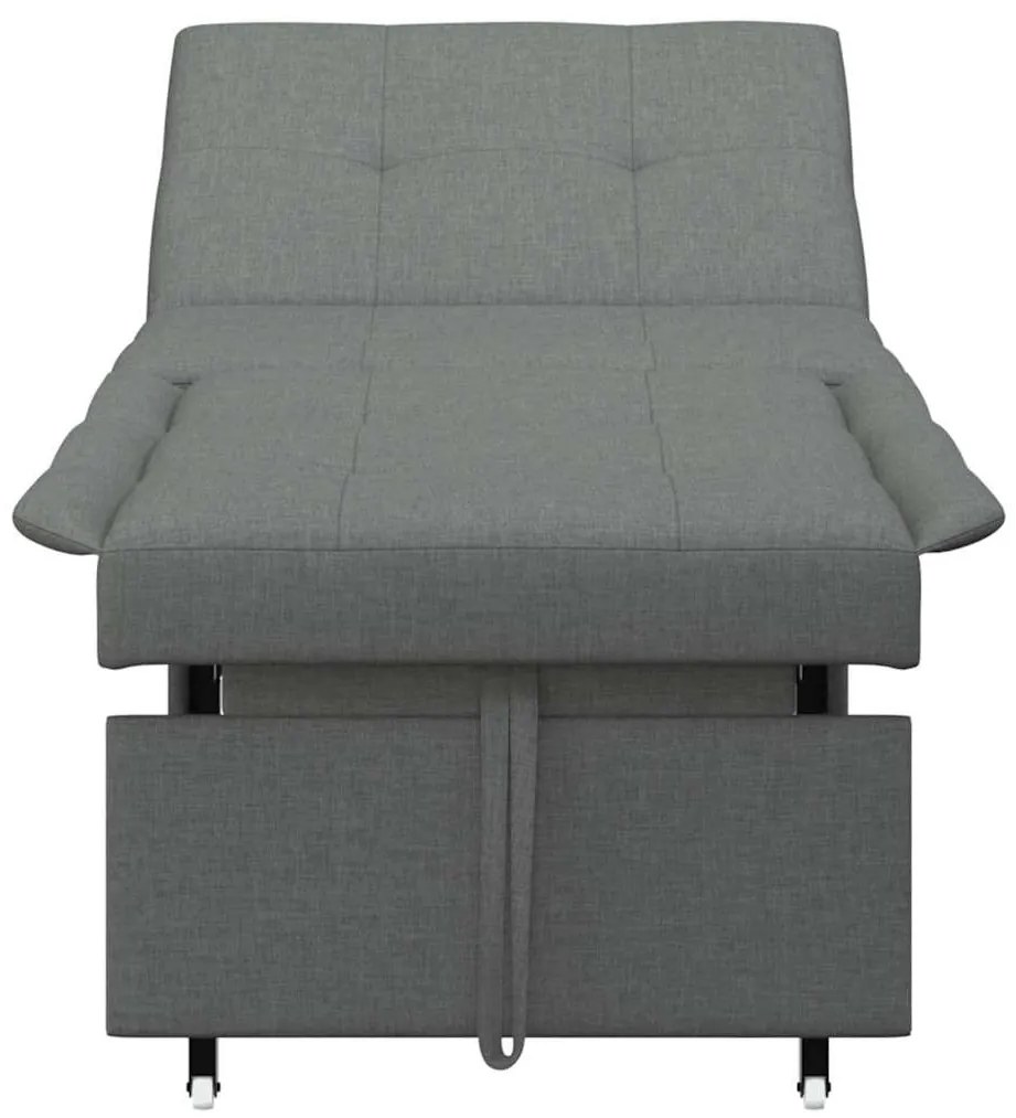 vidaXL Κρεβάτι καναπές Σκούρο γκρι 194 x 67 x 37 εκ ύφασμα