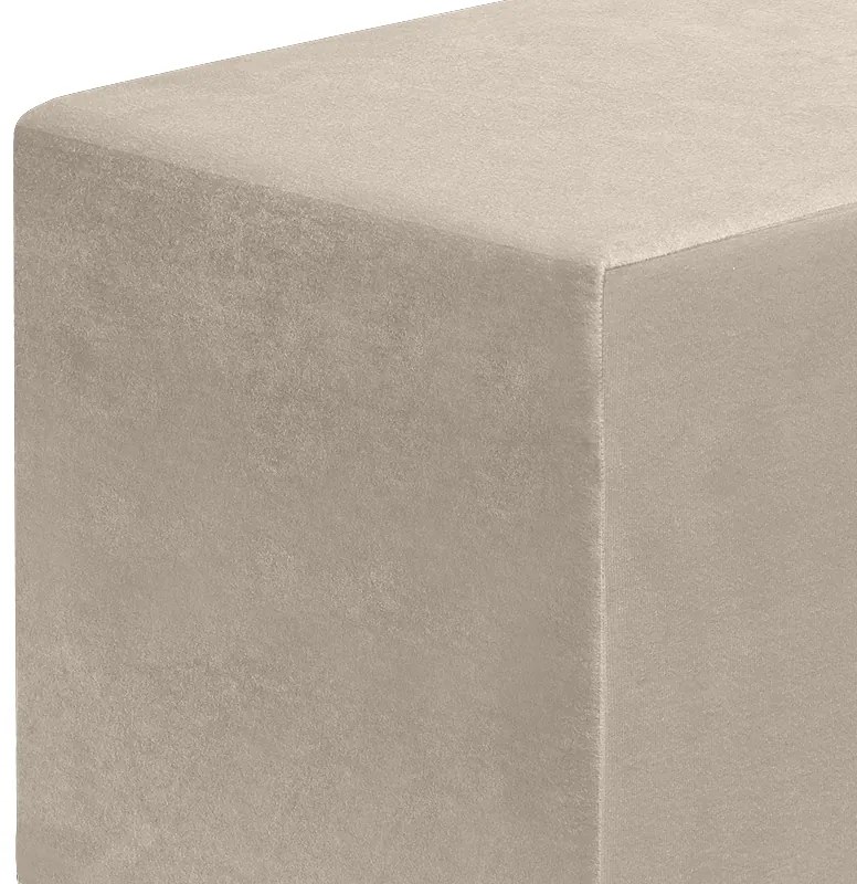 Σκαμπώ April Megapap βελούδινο χρώμα μπεζ 40x40x40εκ. - GP043-0102,4