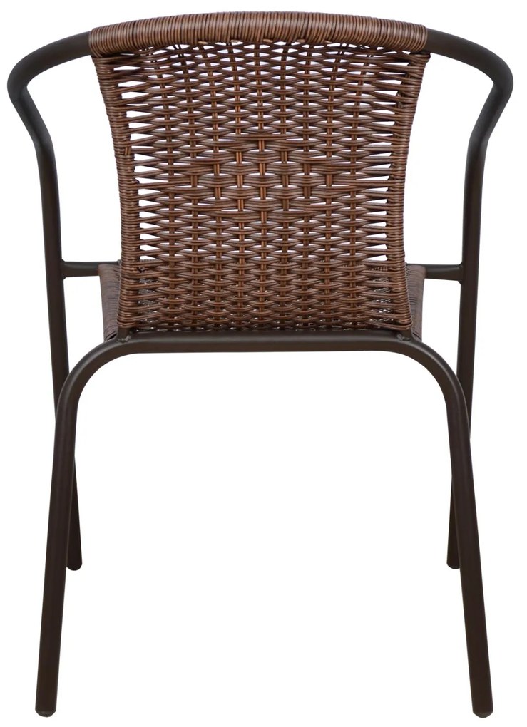 Καρέκλα - Πολυθρόνα CAMEL C5015.02 Μεταλλική Καφέ με Wicker 48x48-53x72 εκ. 48x53x72 εκ.