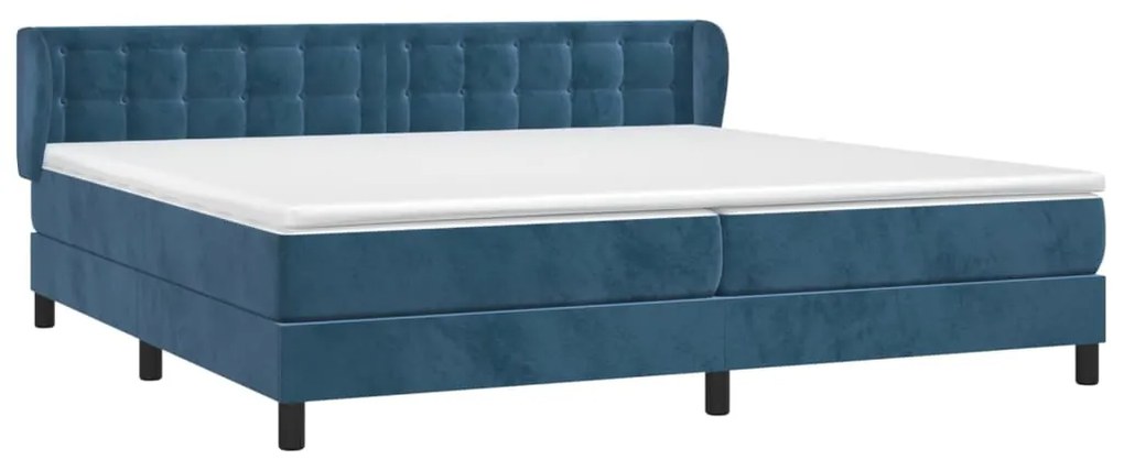 ΚΡΕΒΑΤΙ BOXSPRING ΜΕ ΣΤΡΩΜΑ ΣΚΟΥΡΟ ΜΠΛΕ 200X200 ΕΚ. ΒΕΛΟΥΔΙΝΟ 3127755