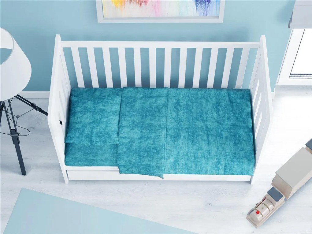 DIMcol Κατωσέντονο με Λάστιχο bebe Premium Shadow 620 0,70X1,40X0,15 Turquoise 100% Cotton 31132019006