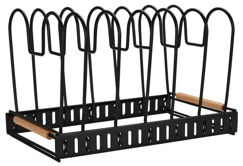 ESTIA ΘΗΚΗ ΜΕ ΔΙΑΧΩΡΙΣΤΙΚΑ BAMBOO ESSENTIALS ΜΕΤΑΛΛΙΚΗ ΜΕ ΧΕΡΟΥΛΙ 30.5x17.7x19cm ΜΑΥΡΗ