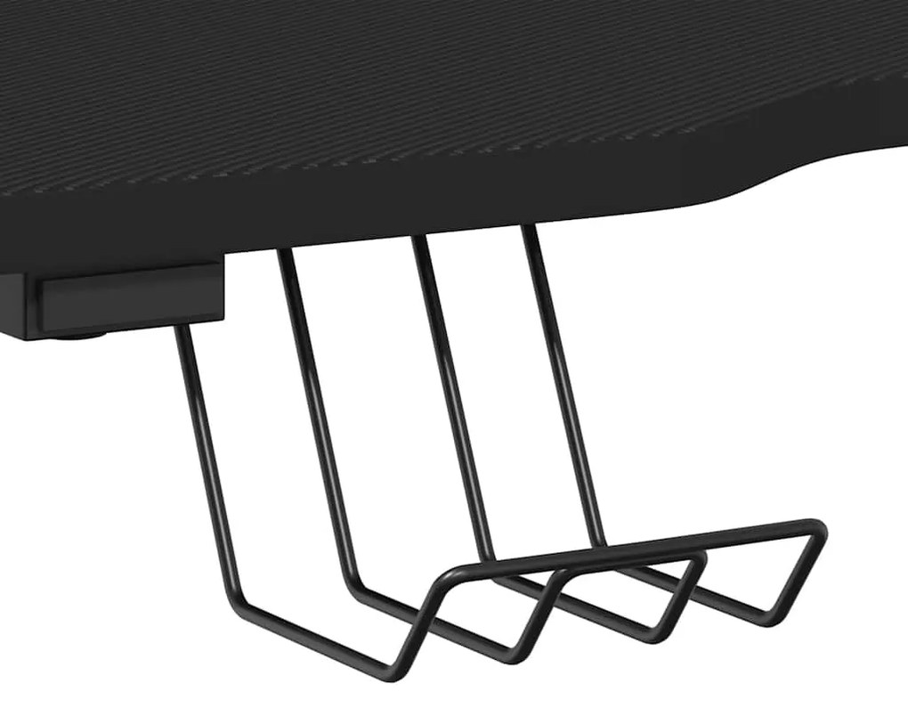 vidaXL Γραφείο Gaming Μαύρο 110 x 60 x 75 εκ. με Πόδια σε Σχήμα ΖΖ