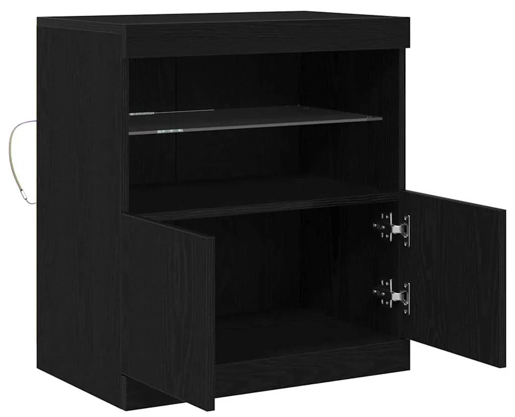 vidaXL Πλαϊνό γραφείο Μαύρο 60 x 37 x 67 εκ Επεξεργασμένο ξύλο