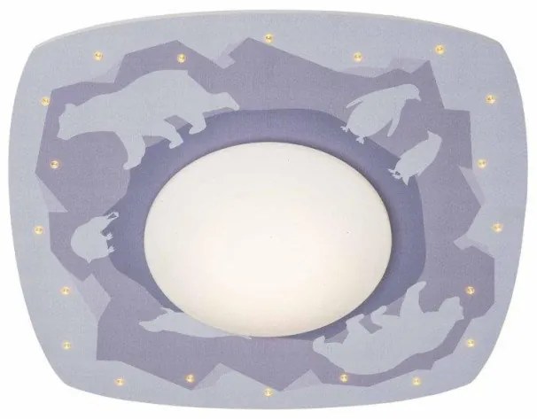 Παιδικό Φωτιστικό Οροφής LED Ανταρκτική Μωβ Starlight Trio Antarktis Scandi 139592 Elobra-139592-Μωβ 139592