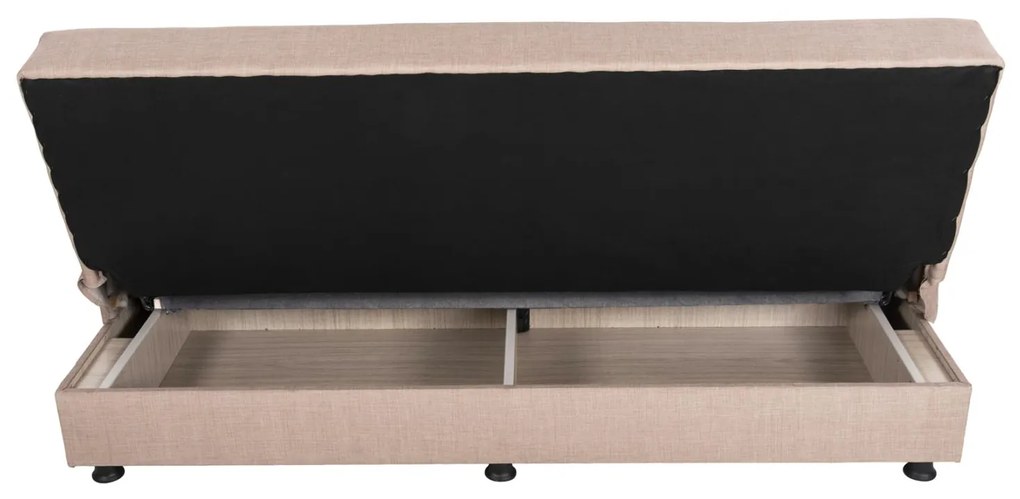 Καναπές - Κρεβάτι Andre 3θέσιος Ύφασμα Μπέζ 193x82x81Υ εκ. 193x82x81 εκ.