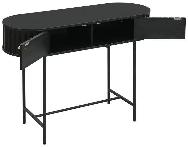 Κονσόλα Zakro pakoworld MDF-μέταλλο σε μαύρη απόχρωση 100x35x75εκ