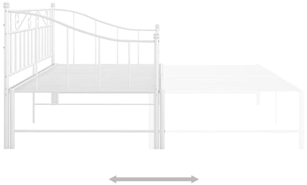 vidaXL Πλαίσιο για Καναπέ - Κρεβάτι Λευκό 90 x 200 εκ. Μεταλλικό