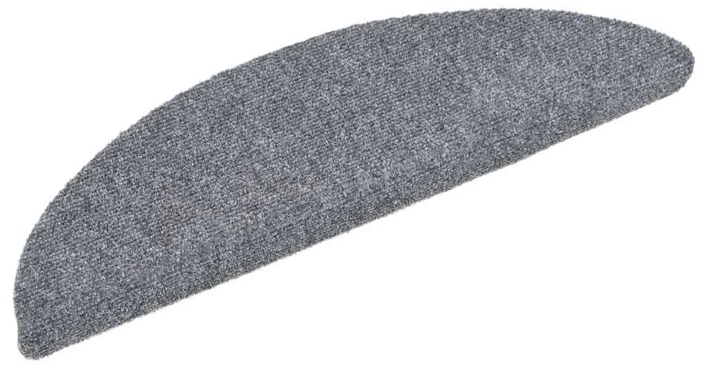 vidaXL Πατάκια Σκαλιών Αυτοκόλλητα 20 τεμ. Ανοιχτό Γκρι Ημίκυκλα 56x17x3 εκ.