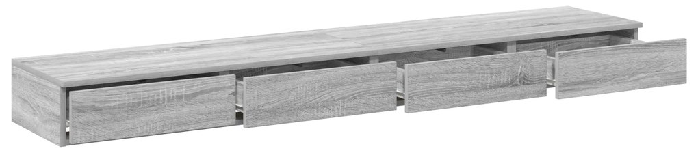 vidaXL Γκρι Σύρτες Κρεβατιού Σονόμα 180x36,5x16,5 εκ από Επεξεργασμένο Ξύλο