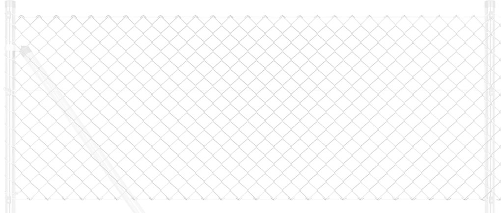 vidaXL Φράκτης Αλυσίδας 0.8x10 μ Γαλβανισμένο Ατσάλι