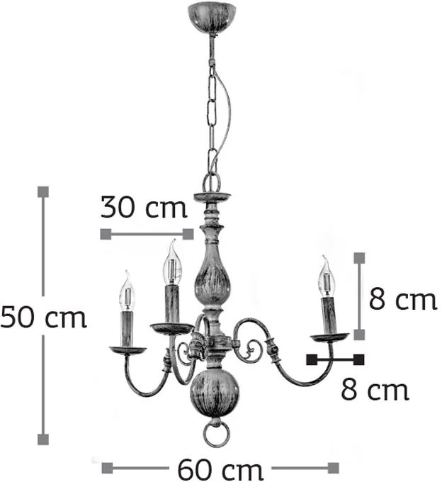 Φωτιστικό οροφής InLight 5311-3 3φωτο