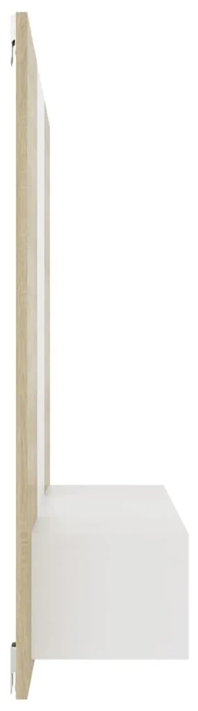 vidaXL Έπιπλο Τηλεόρασης Τοίχου Λευκό/Sonoma Δρυς 120x23,5x90εκ Μοριοσ