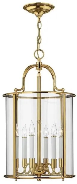 Κρεμαστό Φωτιστικό Οροφής 6xE14 Φ35cm Gentry Elstead Lighting-HK-GENTRY-P-L-PB-Ορείχαλκος HK-GENTRY-P-L-PB